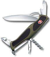 Перочинный нож Victorinox Нож перочинныйRangerGrip 61 0.9553.MC4 130мм 11 функций чёрно-зеленый